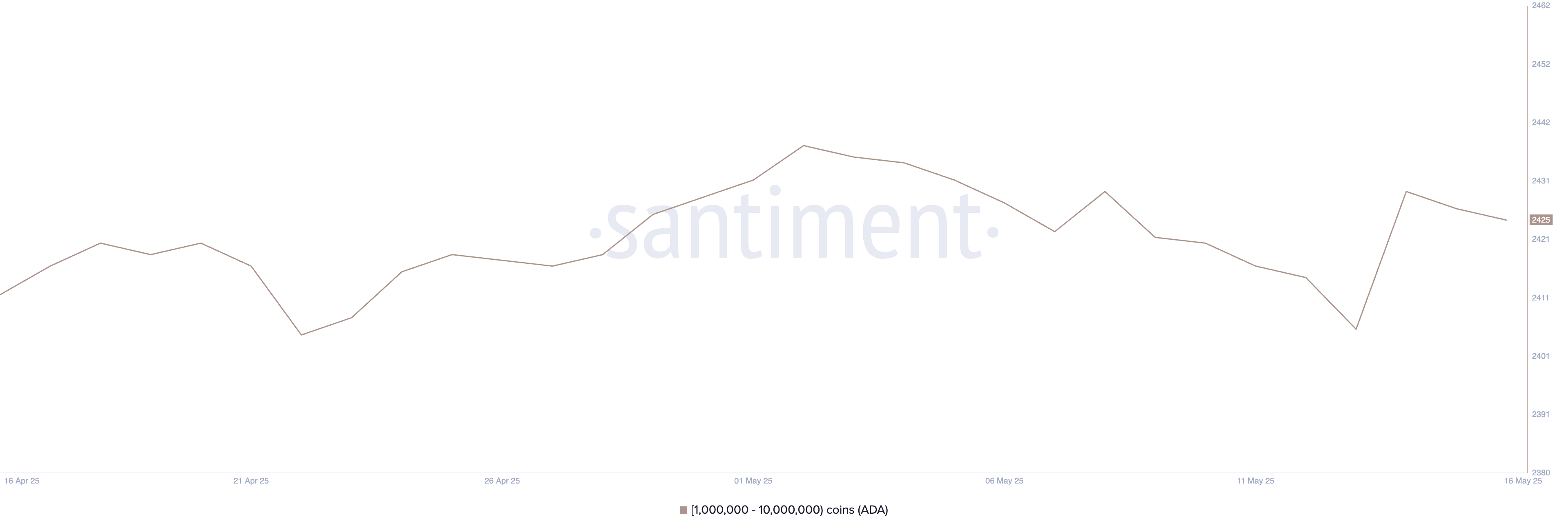 Addresses Holding Between 1 Million and 10 Million ADA.