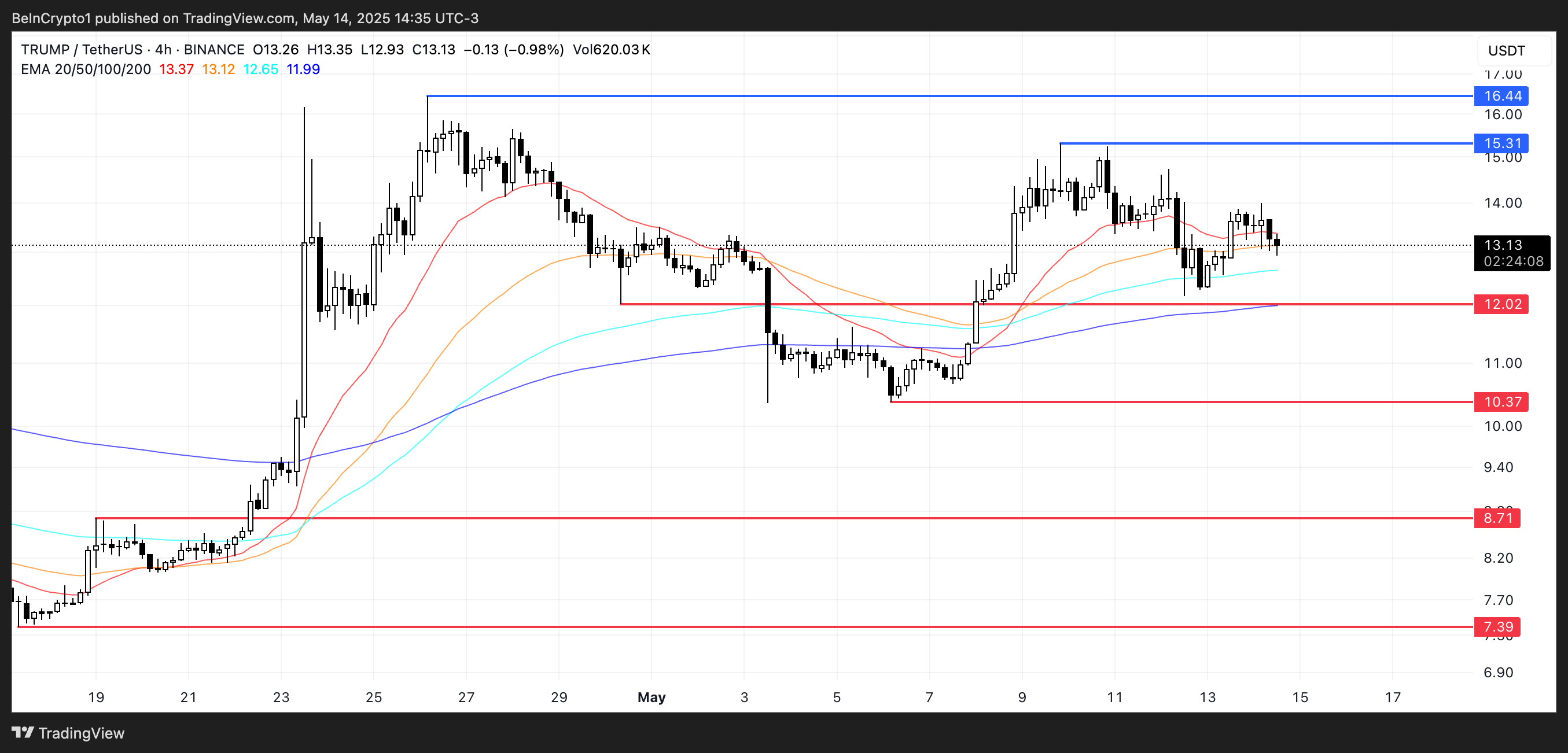 TRUMP Price Analysis Cloud.