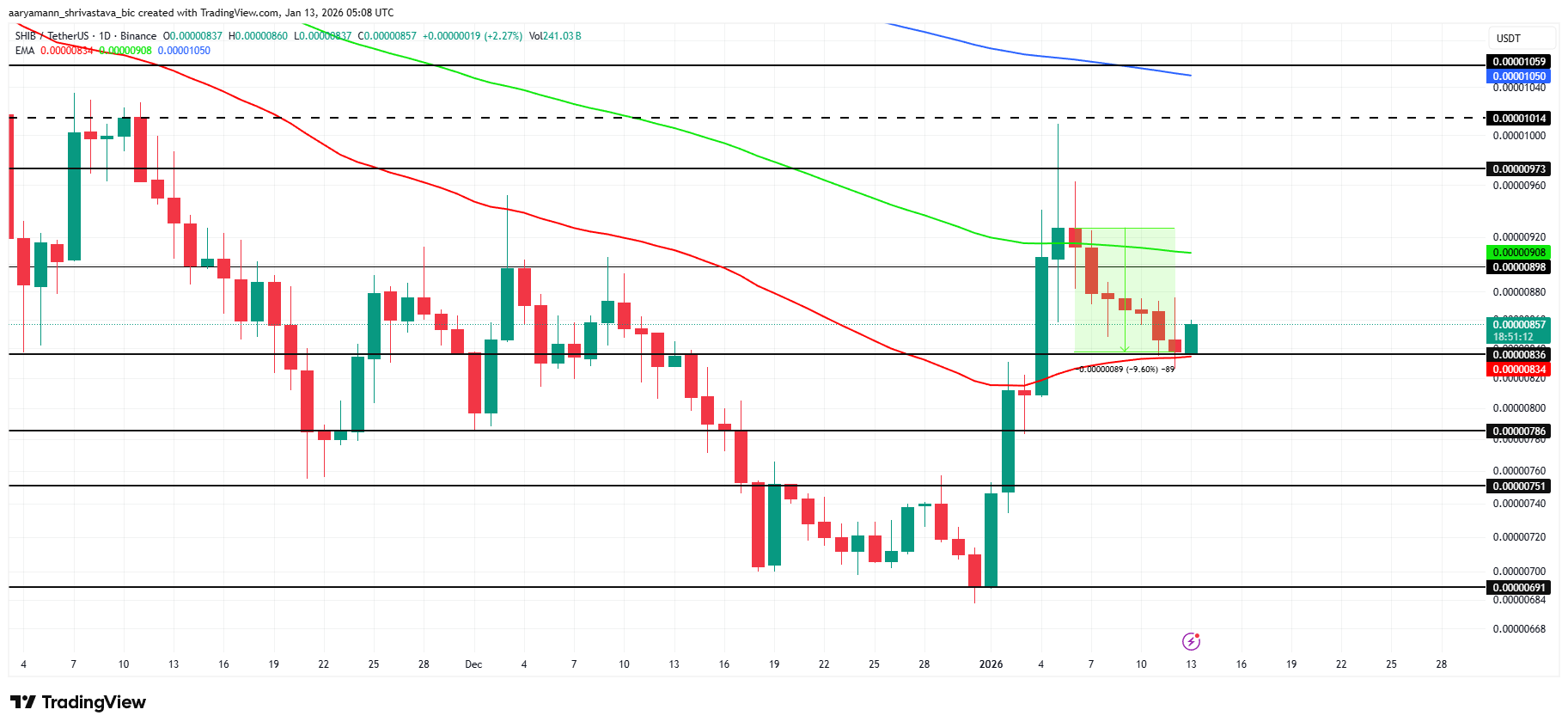 Shiba Inu Price Analysis.