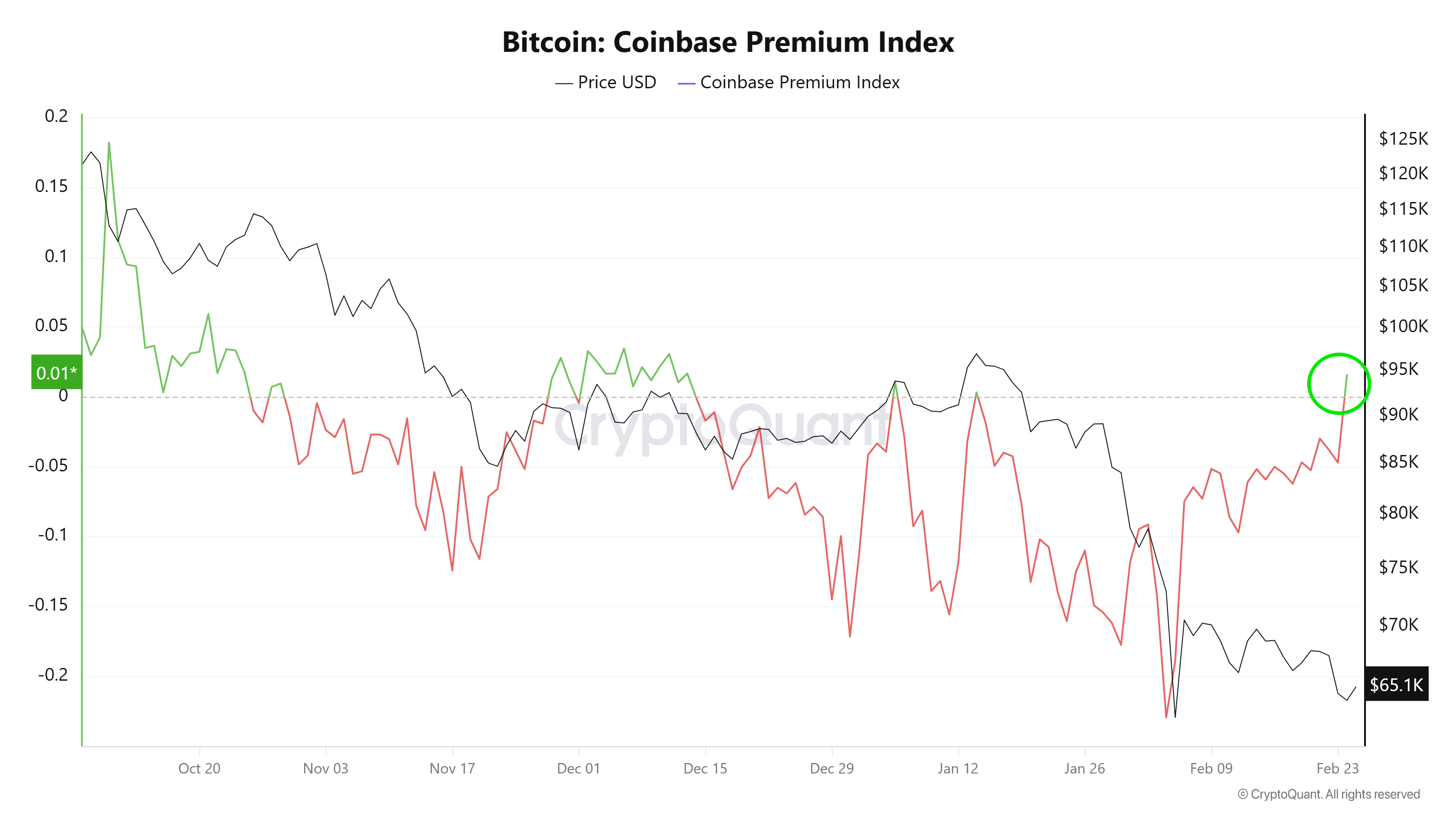 Coinbase Premium Index. Source: CryptoQuant.