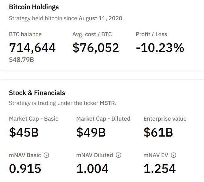 Strategy BTC Holdings