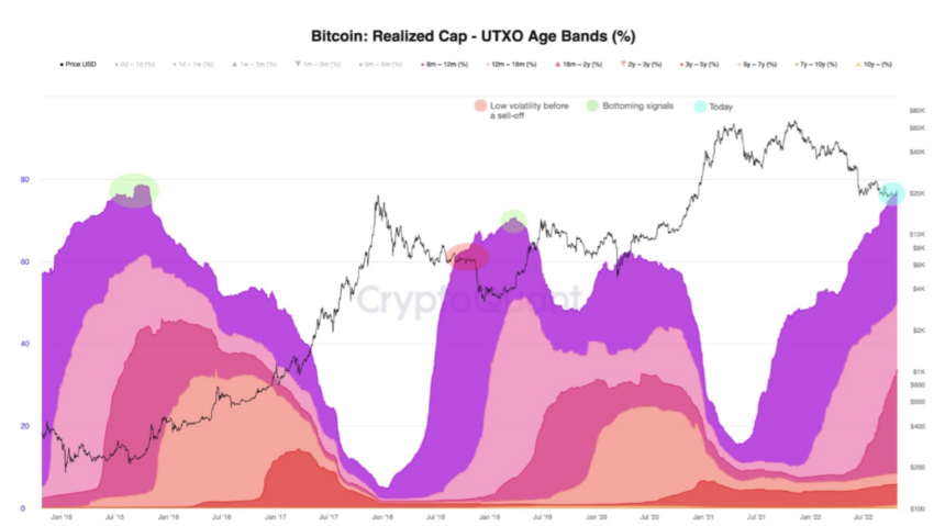 BTC UTXO age bands | Source: CryptoQuant